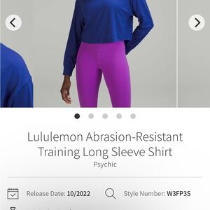 Lululemon workout crop top